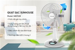 HƯỚNG DẪN SỬ DỤNG QUẠT SẠC SUNHOUSE SHD7228 