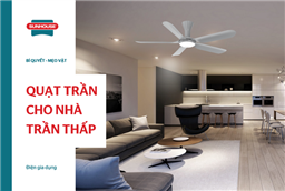 Quạt trần cho trần nhà thấp: Giải pháp an toàn và thẩm mỹ