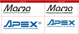  THAY ĐỔI LOGO HAI NHÃN HIỆU MAMA VÀ APEX CỦA SUNHOUSE