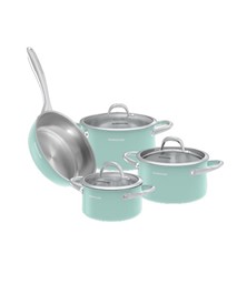 Bộ nồi chảo Inox 304 đáy liền Sunhouse Mama SHG809