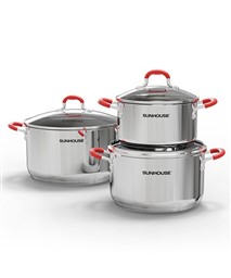 BỘ NỒI INOX 5 ĐÁY SUNHOUSE SHG8185