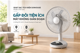 QUẠT SẠC TÍCH ĐIỆN SUNHOUSE SHD7220