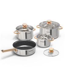 BỘ NỒI CHẢO INOX 5 ĐÁY SUNHOUSE SHG789