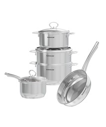 BỘ NỒI CHẢO INOX IMPACT PLUS SUNHOUSE HEALTHY SHG991