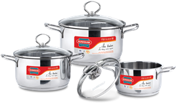 Bộ nồi Inox 5 đáy quai đũa cao cấp SUNHOUSE SH888