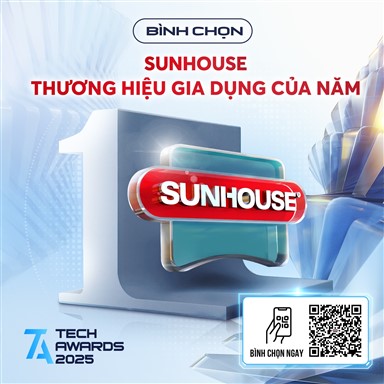 SUNHOUSE ĐƯỢC ĐỀ CỬ “THƯƠNG HIỆU GIA DỤNG CỦA NĂM” TẠI TECH AWARDS 2025