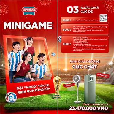 MINIGAME WORLD CUP: BẬT “MOOD” TIÊN TRI - RINH QUÀ ĐẲNG CẤP LÊN TỚI 23 TRIỆU ĐỒNG