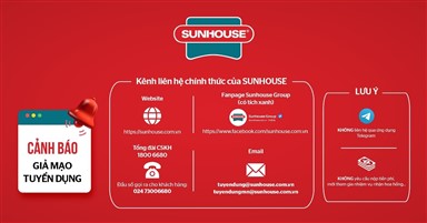  CẢNH BÁO GIẢ MẠO THÔNG TIN CỦA TẬP ĐOÀN SUNHOUSE ĐỂ LỪA ĐẢO, TRỤC LỢI