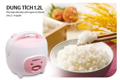 Nồi cơm điện 1.2 lít nấu được bao nhiêu gạo? Tối đa 500 - 600 gam